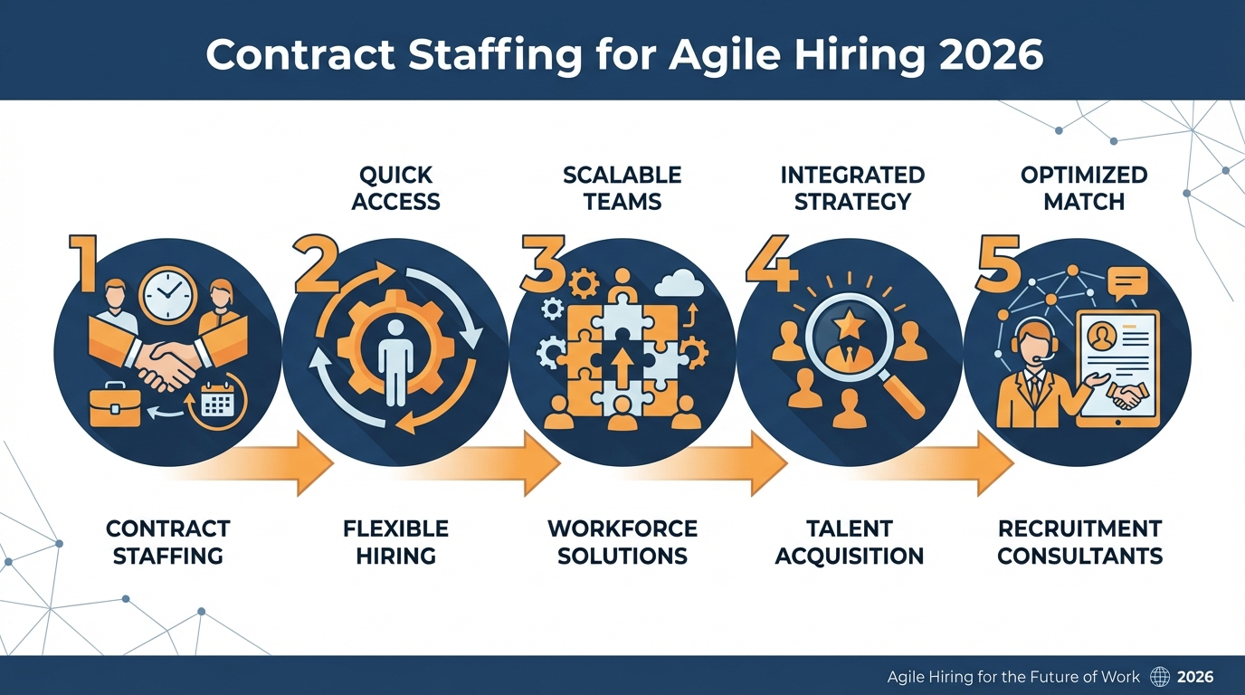 Checklist summarizing contract staffing benefits