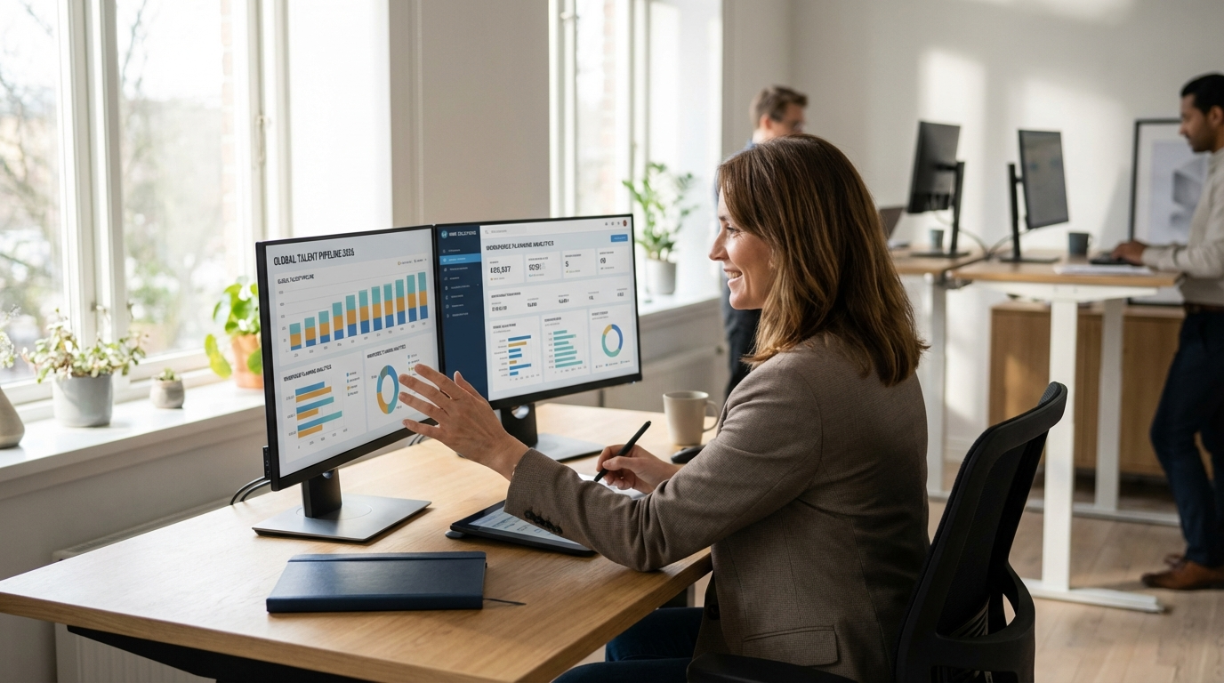 Data analytics visualization for recruitment optimization